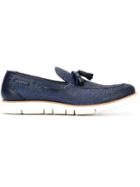 Henderson Baracco Woven Boat Shoes, Men's, Size: 42, Blue, Leather/rubber