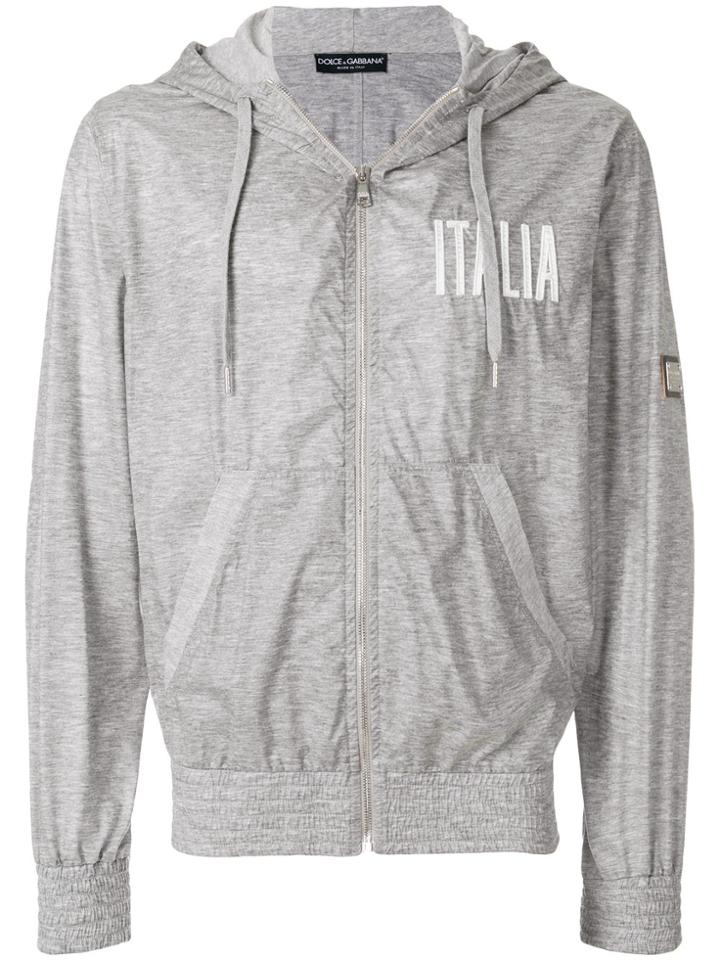 Dolce & Gabbana Vintage Front Zip Hoodie - Grey
