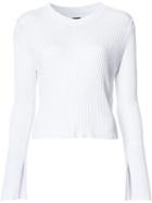 Osklen - Ribbed 'sailor' Jumper - Women - Polyamide - M, White, Polyamide