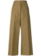 Marni Cropped Flared Trousers - Brown