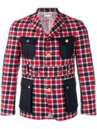 Thom Browne Norfolk Fun-mix Box Check Sport Coat - Red
