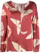 Forte Forte Butterfly Print Shirt - Red
