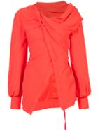 Oscar De La Renta Asymmetric Wrap Top - Yellow & Orange