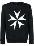 Neil Barrett Maltese Cross Printed Sweatshirt - Black