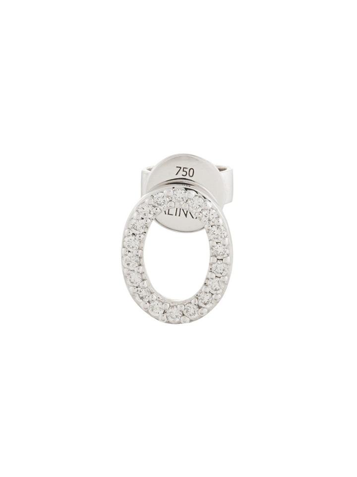 Alinka 18kt White Gold Cloud Diamond Stud - Silver