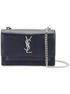 Saint Laurent Mini Sunset Chain Wallet - Blue