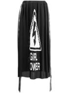 Ultràchic Girl Power Print Skirt - Black