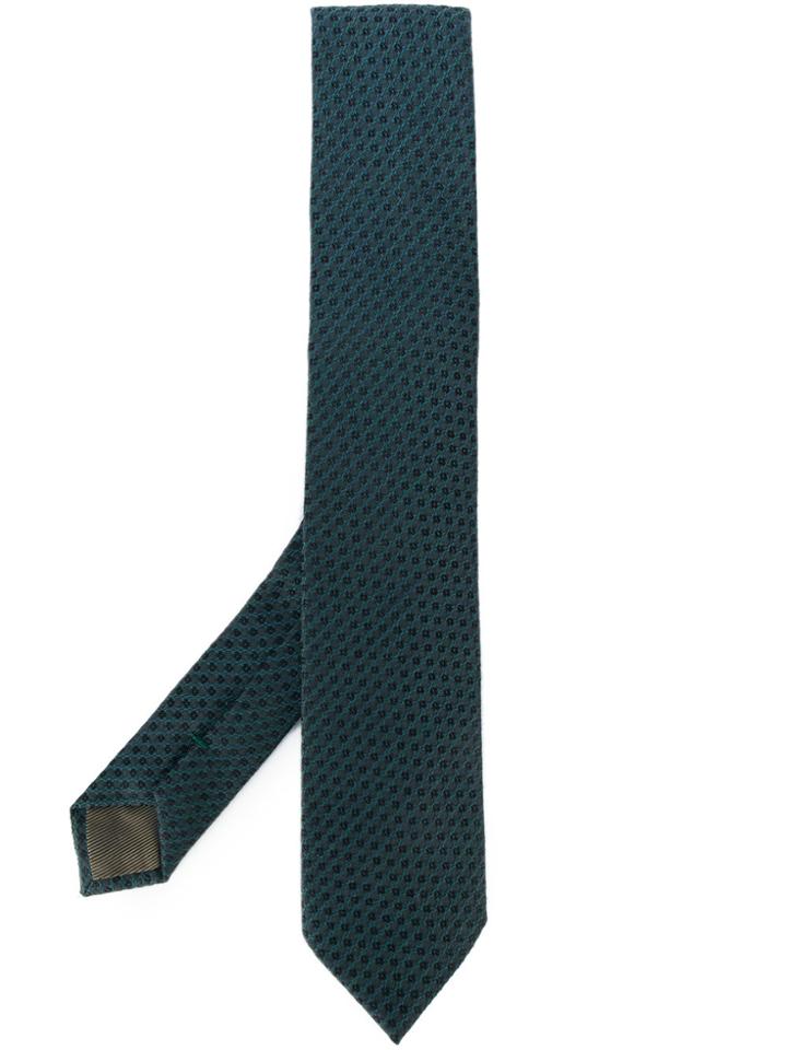 Dell'oglio Jacquard Pattern Tie - Green