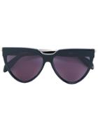 Alexander Mcqueen Eyewear - Piercing Bar Sunglasses - Women - Acetate - One Size, Black, Acetate