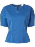 Portspure Contrast Stitching Top - Blue