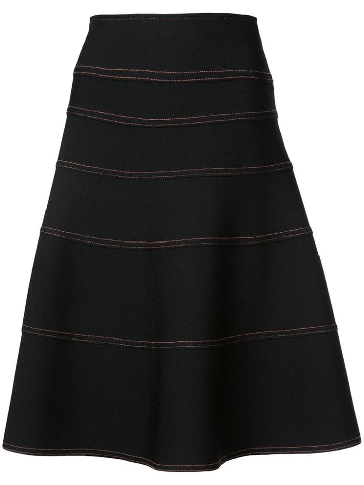 Proenza Schouler Topstitch Mid Skirt - Black