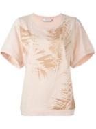 Adidas By Stella Mccartney Tropical Print T-shirt, Women's, Size: Medium, Pink/purple, Organic Cotton