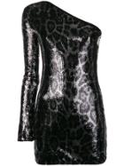 Rta Leo One Shoulder Dress - Black