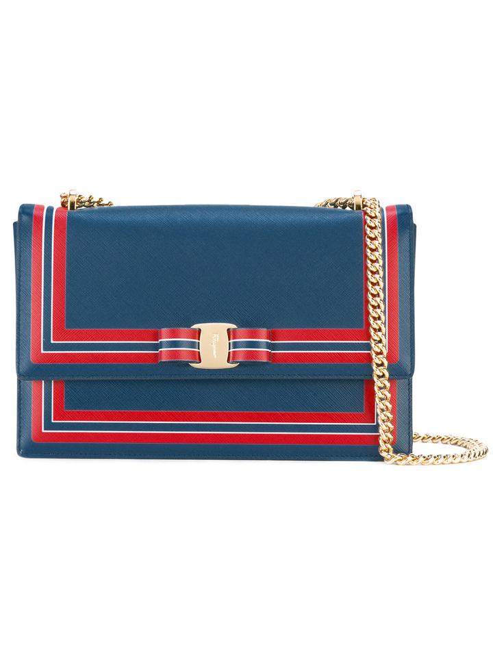 Salvatore Ferragamo Cross Body Bag, Women's, Blue, Calf Leather