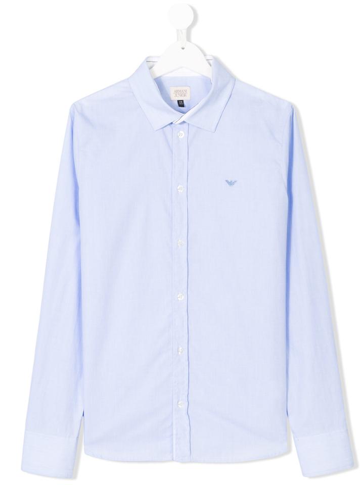 Armani Junior Cutaway Collar Shirt - Blue