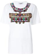 Valentino Embroidered Pattern T-shirt - White