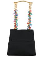 Versace Vintage Beaded Strap Evening Tote - Black