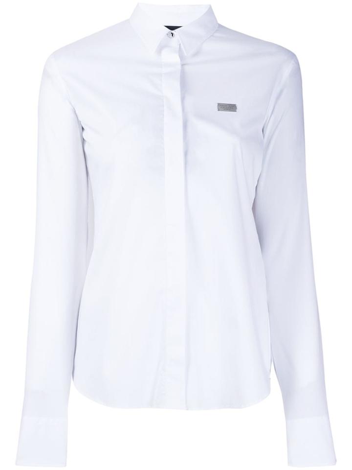 Philipp Plein Skull Poplin Shirt - White