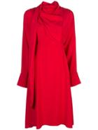 Jason Wu Scarf Detail Dress - Red