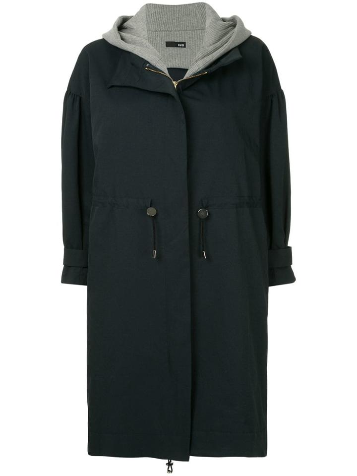 Frei Ea Hooded Midi Coat - Black