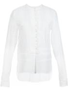 Derek Lam 10 Crosby Embroidered Long Sleeve Blouse
