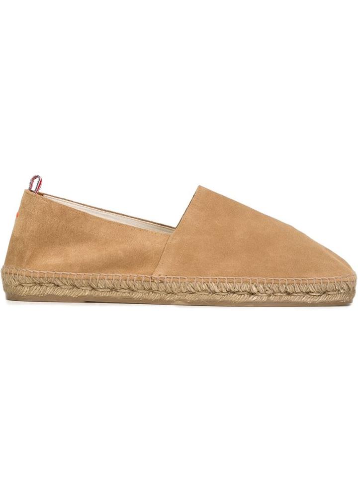 Castañer Classic Slip On Espadrilles, Men's, Size: 43, Brown, Rubber/suede/leather