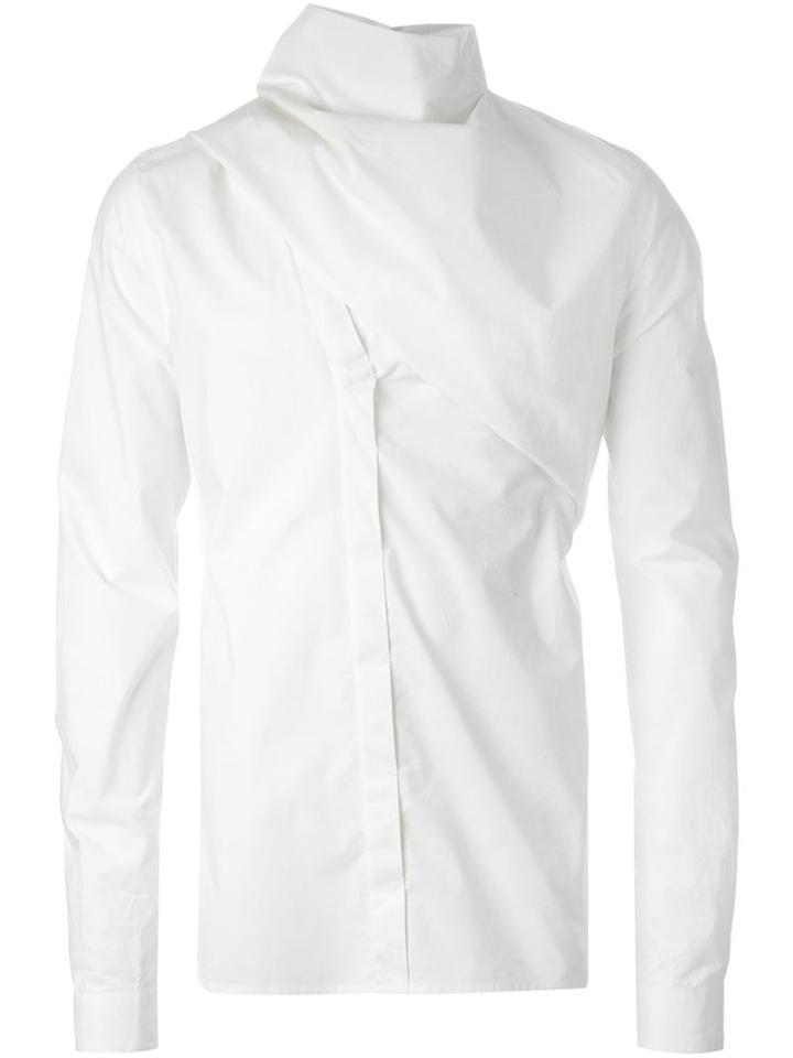 Rick Owens Draped Funnel Neck Shirt