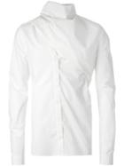 Rick Owens Draped Funnel Neck Shirt
