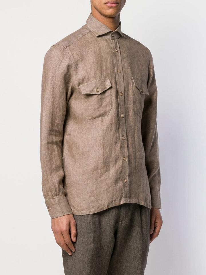 Barba Chest Pocket Shirt - Neutrals