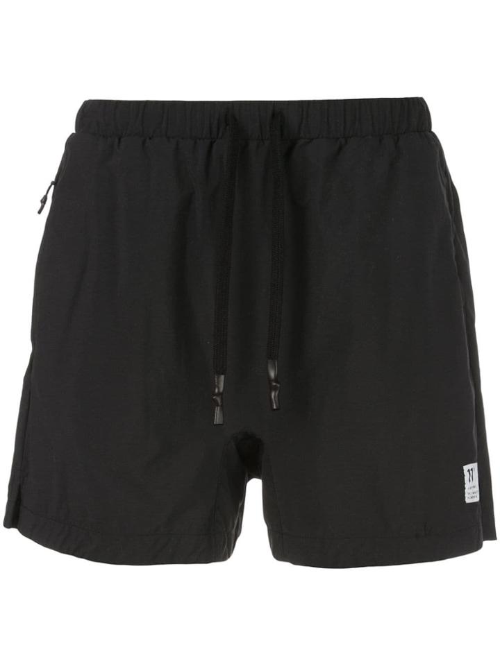 11 By Boris Bidjan Saberi Logo Swimshorts - Black