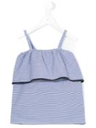 Douuod Kids - Ruffled Top - Kids - Cotton/spandex/elastane/viscose/polyimide - 4 Yrs, Toddler Girl's, Blue