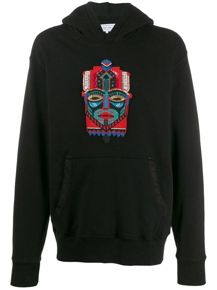 Just Don Beaded Mask Hoodie - Black