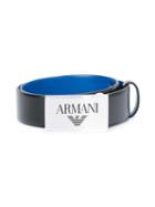 Armani Junior Logo Plaque Belt, Boy's, Size: 70 Cm, Black