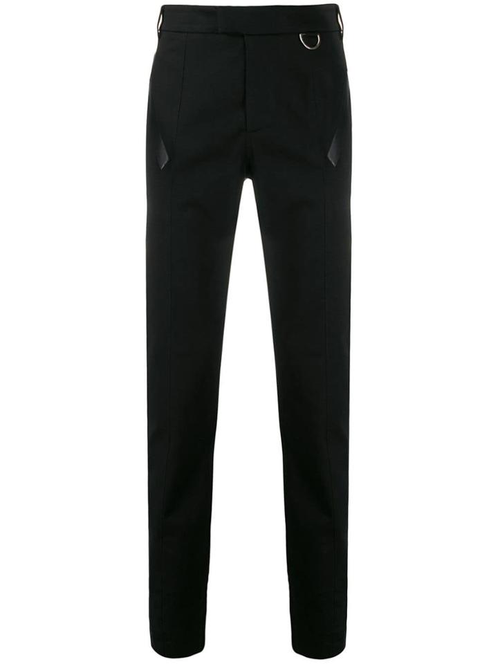 Les Hommes Straight Leg Tailored Trousers - Black