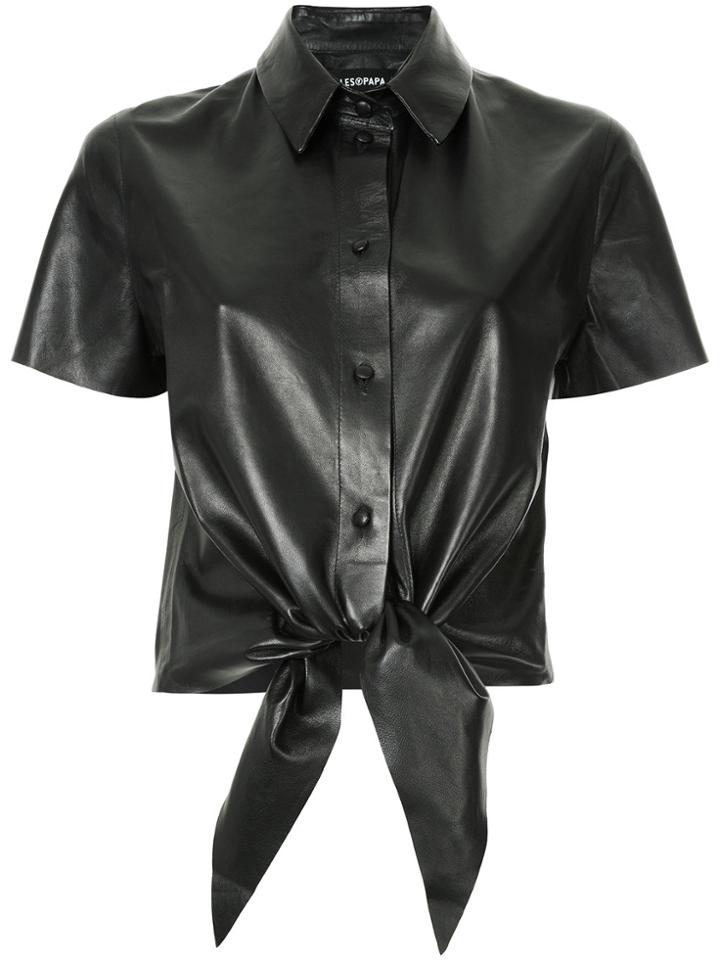 Filles A Papa Short Sleeve Shirt - Black