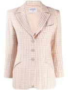 Chanel Pre-owned 2000's Checked Slim Blazer - Neutrals