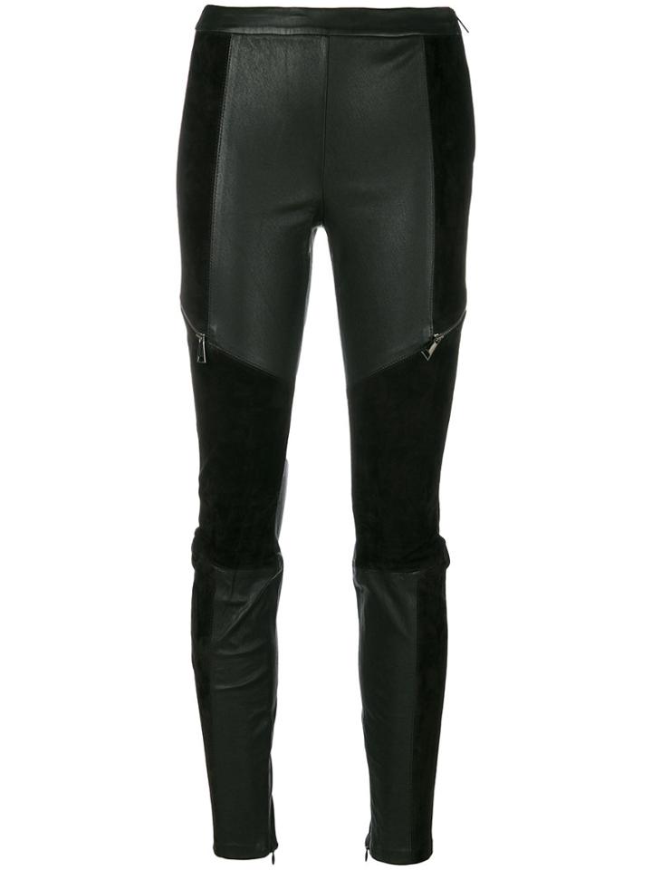 Karl Lagerfeld Panelled Skinny Trousers - Black