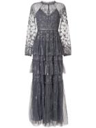 Needle & Thread Starling Sequin-embellished Gown - Purple