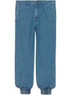 Gucci Marble Washed Denim Track Pants - Blue