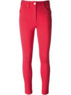 Moschino Skinny Trousers, Women's, Size: 42, Red, Modal/polyamide/other Fibres