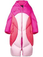 Cheng Peng Oversized Padded Coat - Pink & Purple