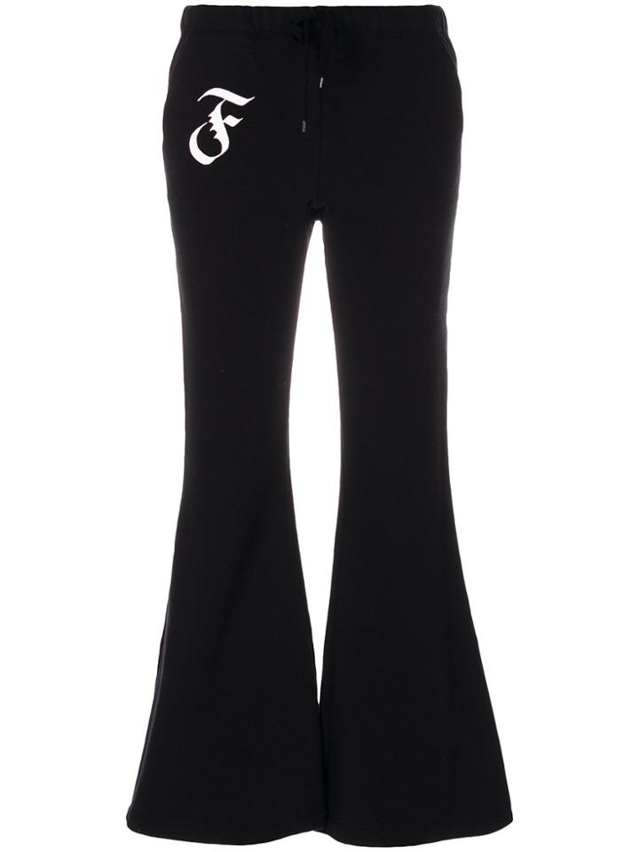 Facetasm Cropped Track Pants - Black
