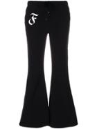 Facetasm Cropped Track Pants - Black