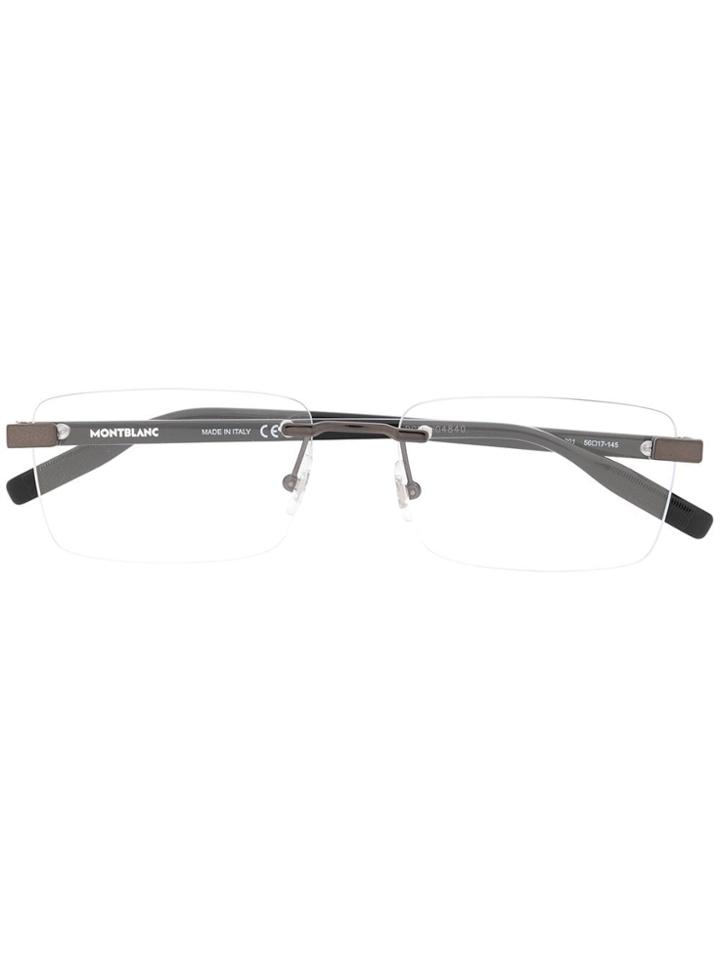 Montblanc Montblanc Mb0055o 001 Ruthenium Black Transparent