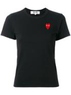 Comme Des Garçons Play - Red Heart Printed T-shirt - Women - Cotton - M, Black, Cotton