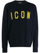 Dsquared2 Intarsia Knit Jumper - Blue