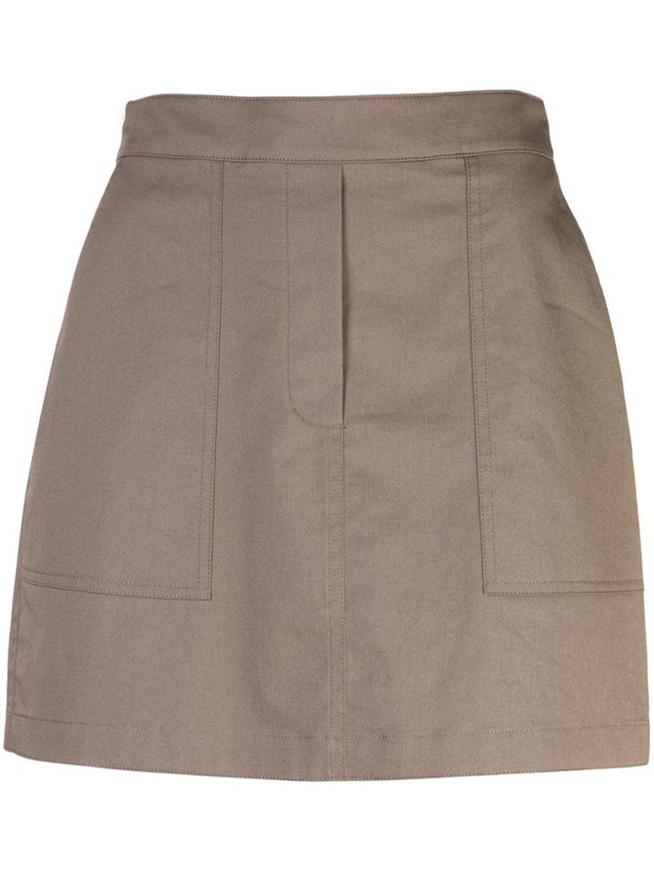 Theory Short Cargo Skirt - Green