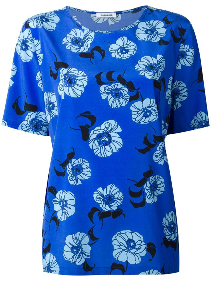 P.a.r.o.s.h. Floral Print Top - Blue