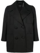 Rochas Oversized Double-breasted Jacket - Black