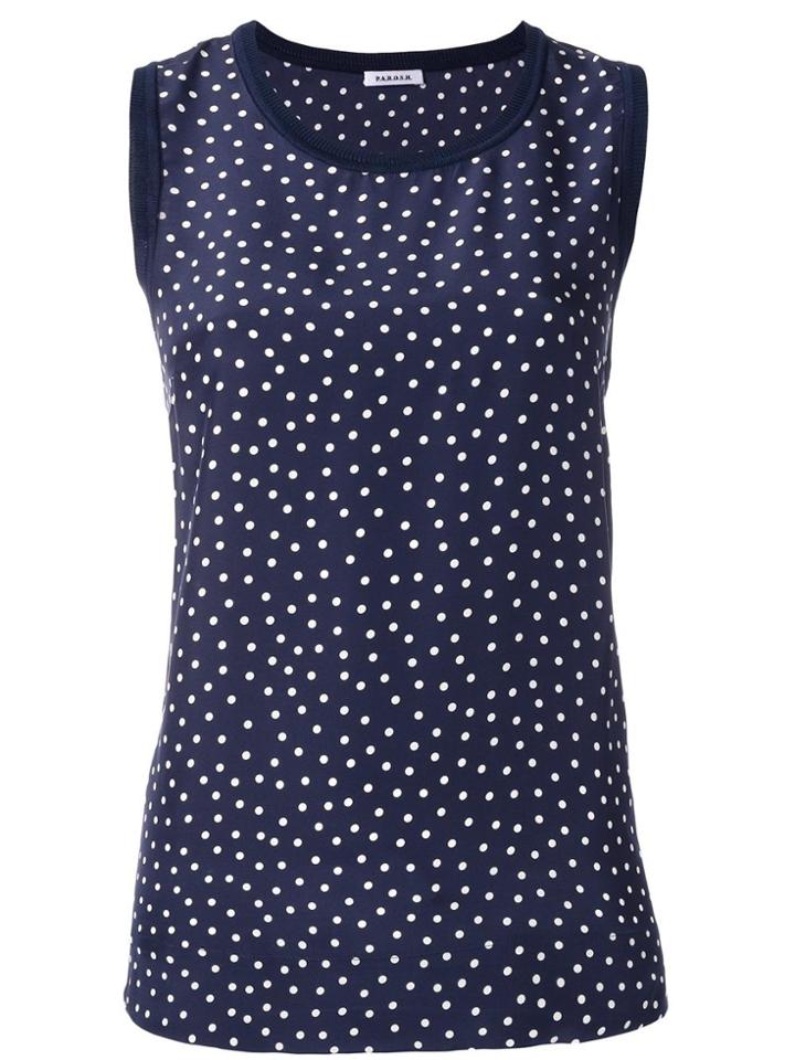 P.a.r.o.s.h. Sispot Pois Print Tank - Blue